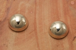 Artie Yellowhorse 3/8" Diameter Sterling Silver Button Post Earrings
